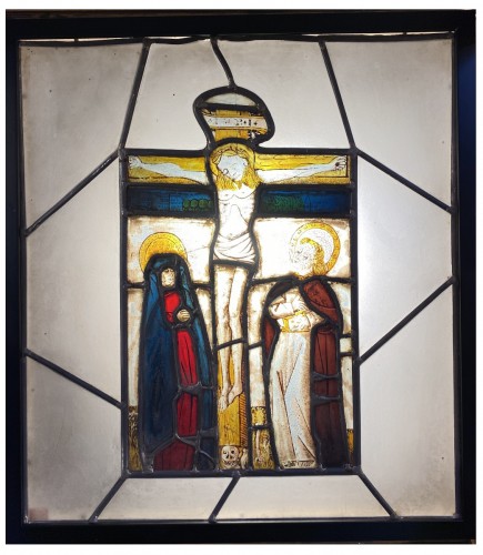 Stained glass with Crucifixion (Germany, 15th)