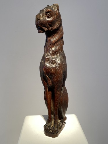 Sculpture Sculpture en Bois - Lion - Angleterre XVIe