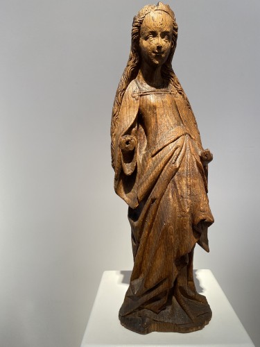 Vierge Souriante (Brabant, XVe) - Art sacré, objets religieux Style Moyen Âge
