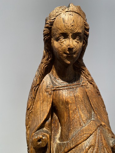 Religious Antiques  - Smiling Virgin (Brabant, 15th)
