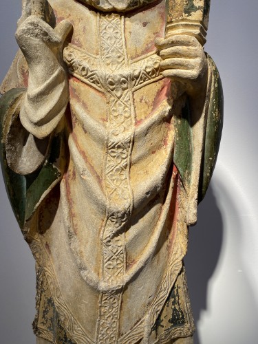 Antiquités - Jeune évêque, France XVe siècle
