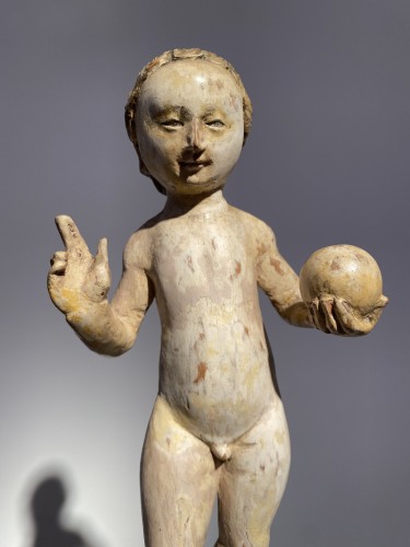 Child Jesus as ‘Saviour of the World’ (Malines, 16th) - Religious Antiques Style Renaissance