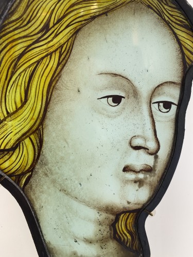 Matériaux & Architecture Vitraux - Visage d’un jeune homme (France, ca1600)