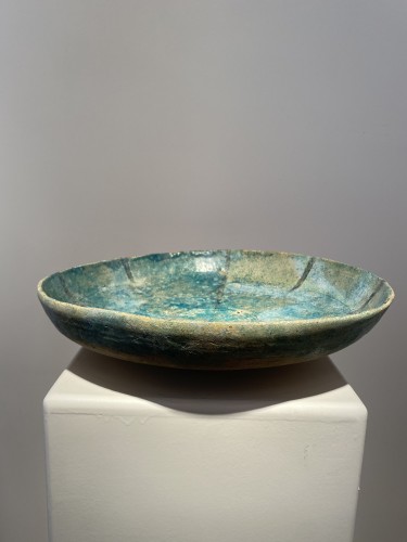 Large Kashan Pottery Bowl / Plate - Persia 12th-13th Century - Porcelain & Faience Style Middle age