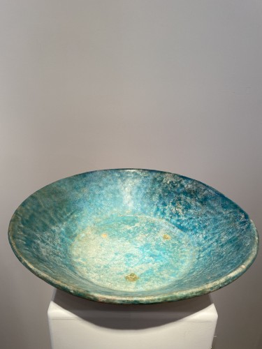 Large Kashan Pottery Bowl / Plate - Persia 12th-13th Century - Porcelain & Faience Style Middle age