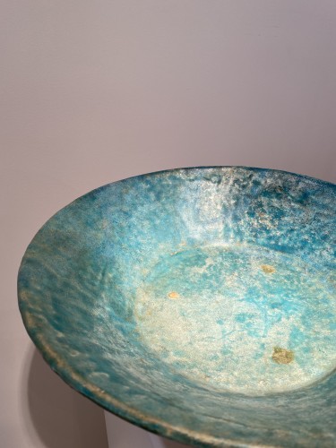 Porcelain & Faience  - Large Kashan Pottery Bowl / Plate - Persia 12th-13th Century