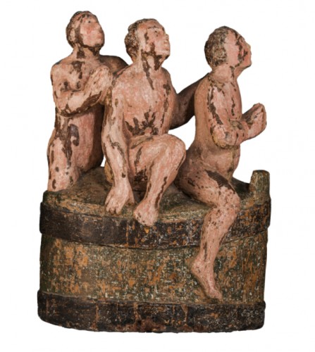 XVIIe siècle - Les 3 enfants sauvés par Saint-Nicolas - Flandres 17e siècle