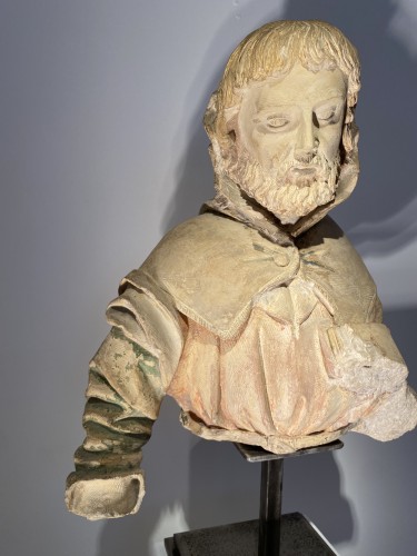 Antiquités - Évangeliste barbu, France XVe siècle