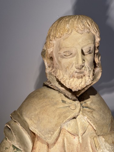Antiquités - Évangeliste barbu, France XVe siècle