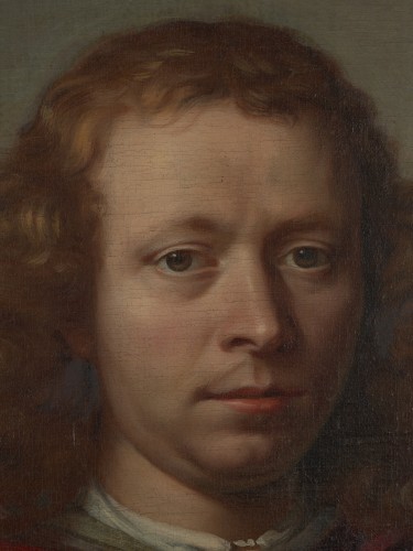 17e portrait gentilhomme avec plaquette "magistrat flamand Nicolaes Maes" - 