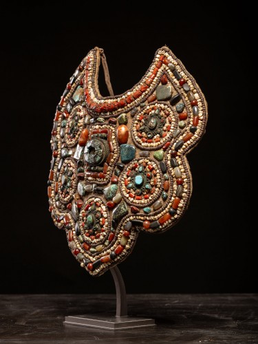 Bijouterie, Joaillerie Pendentif, Collier - Colliers pectoraux Tibétains anciens, Turquoise et Corail fossiles de l’Himalaya