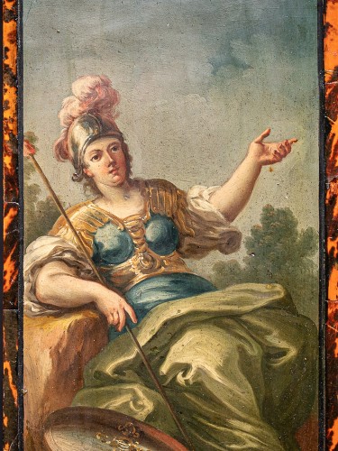 Paintings & Drawings  - 18th C Pallas Athéna with lance,shield,helmet and breastplate