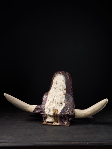 Architectural & Garden  - 19th C Butcher&#039;s Exterior Shop Sign of a wooden Steer Head 