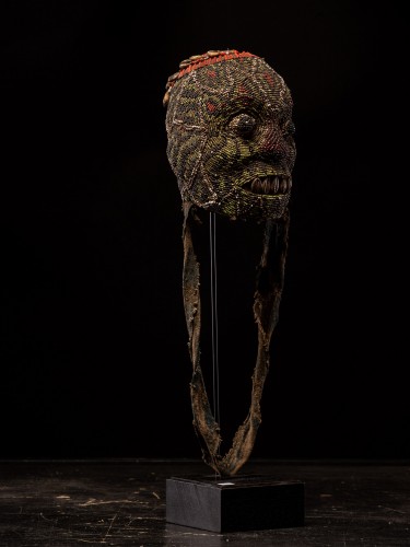 Beaded Ceremonial Head &quot;Atwonzen&quot; Grassland People, Cameroon - 