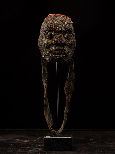 Beaded Ceremonial Head &quot;Atwonzen&quot; Grassland People, Cameroon - 