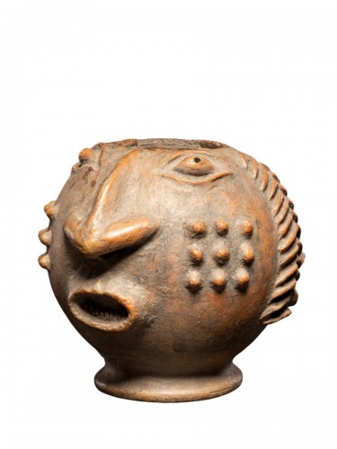 Anthropomorphic Terracotta Vessel with nice use patina