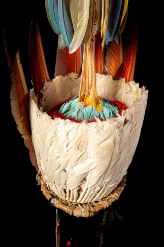  Three Amazonian Ceremonial Feather Headdresses with Ritual Neck Ornaments - 