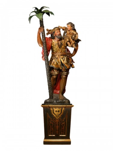 Saint Christopher with the Christ Child, Spain, late 16th, early 17th C 