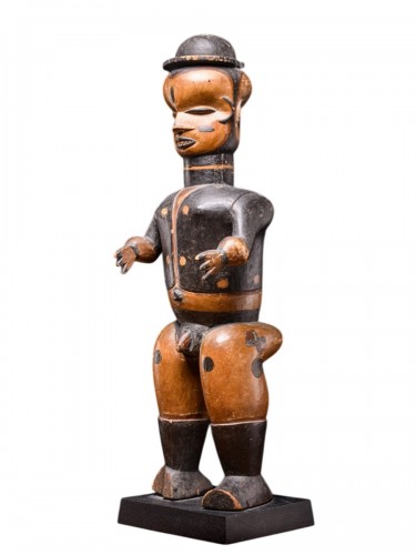 Statue masculine anthropomorphe debout de Janus, peuple Ibibio, Nigeria