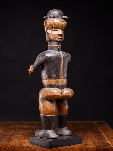 Art Tribal  - Statue masculine anthropomorphe debout de Janus, peuple Ibibio, Nigeria