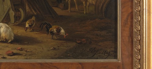 XIXe siècle - Bergerie, Pieter Plas (1810-1853)