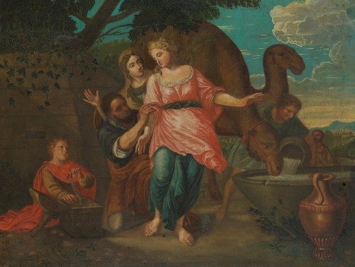  Willem Muys (1720-1763), Rebekka and Eliëzer at the Watersource. - Paintings & Drawings Style 