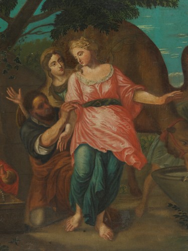 Paintings & Drawings  -  Willem Muys (1720-1763), Rebekka and Eliëzer at the Watersource.