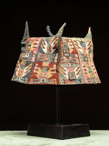 Tribal Art  - Four-Pointed or Cornered Precolumbian Hat, Tiwanaku People Bolivia