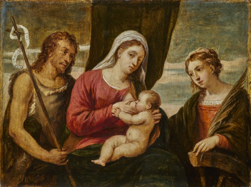 Vierge allaitant l’Enfant par David Téniers le Jeune, d'après Palma Vecchio