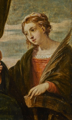 17th century - Virgin and Child, a paiting by David Teniers the Younger after Palma Vecchi