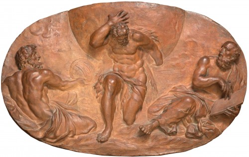 Hercules carrying the World , a sculpture after Annibale Carracci's fresco