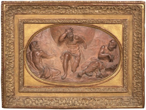 Hercule portant le monde, une sculpture inspirée des fresques du Palais Farnèse - Sculpture Style Louis XIV