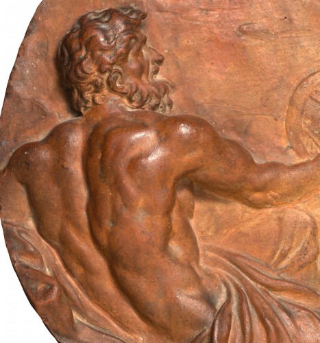 Sculpture Sculpture en Terre cuite - Hercule portant le monde, une sculpture inspirée des fresques du Palais Farnèse