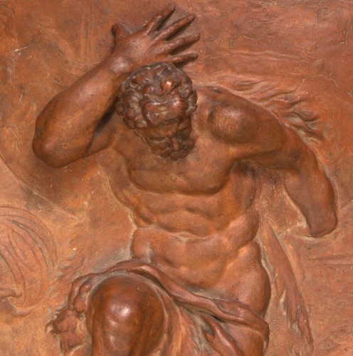 Hercules carrying the World , a sculpture after Annibale Carracci&#039;s fresco - 