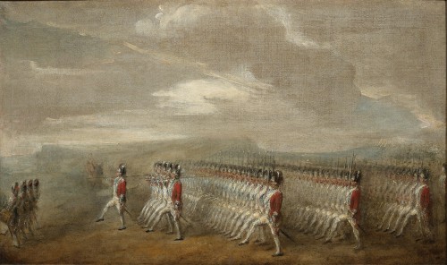 Le Défilé des Suisses (The Parade of the Swiss Guards) - Gabriel de Saint-Aubin (1724 – 1780)