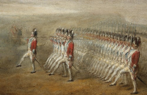 18th century - Le Défilé des Suisses (The Parade of the Swiss Guards) - Gabriel de Saint-Aubin (1724 – 1780)