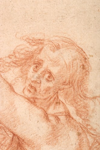 Paintings & Drawings  - Study of a Fate at mid-body attributed to Giovanni da San Giovanni