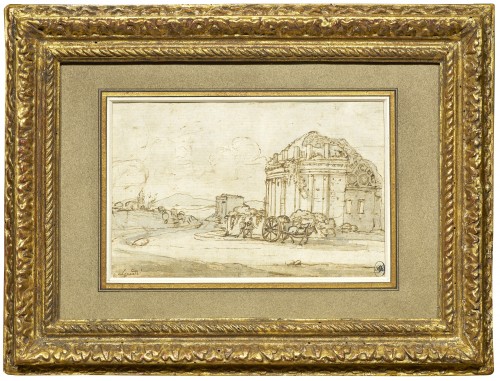 A drawing by Claude Lorrain, with a preparatory sketch on the verso - Paintings & Drawings Style 