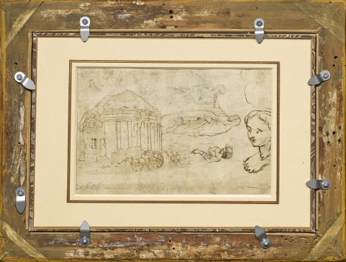 Paintings & Drawings  - A drawing by Claude Lorrain, with a preparatory sketch on the verso