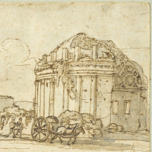  - A drawing by Claude Lorrain, with a preparatory sketch on the verso