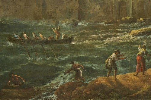 L'arrivée de l'orage, un paysage atmosphérique par un élève de Joseph Vernet - Stéphane Renard Fine Art