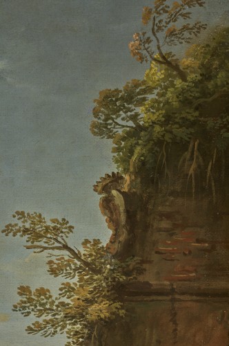 Antiquités - L'arrivée de l'orage, un paysage atmosphérique par un élève de Joseph Vernet