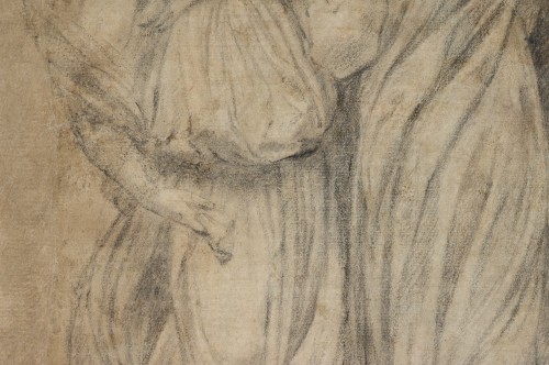 17th century - Four Women, a drawing by Francesco Furini after Ghiberti&#039;s Paradise Gate 