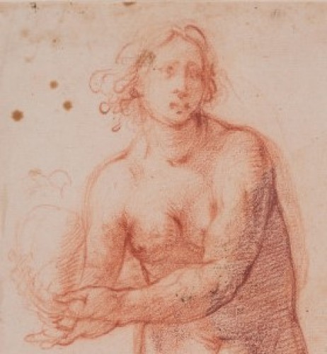 Antiquités - Four Women, a drawing by Francesco Furini after Ghiberti&#039;s Paradise Gate 