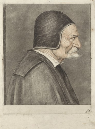 Antiquités - Portrait of a man in three-quarter view, wearing a cap, by Lagneau
