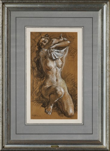 Etude pour le Printemps (préparatoire pour Les Quatre Saisons) par R-M Castaing - Tableaux et dessins Style Art Déco