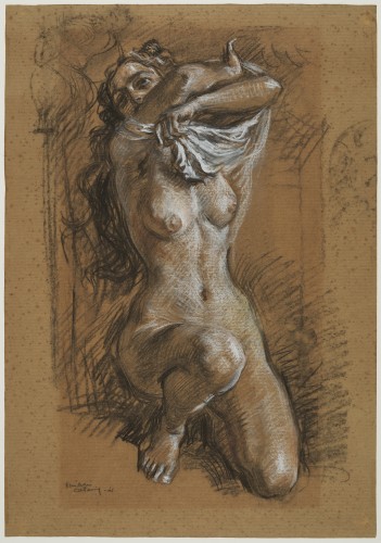 Paintings & Drawings  - Study for Spring (preparatory for the Four Seasons) by R.M Castaing