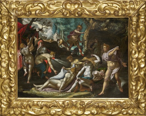 Diana and Actaeon, a Mannerist painting inspired by Heintz the Elder