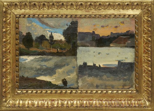 Quatre études de paysage par Henri Harpignies, un tableau atypique et déroutant