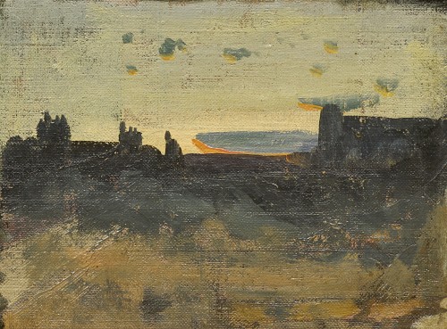 19th century - Four Landscape Studies, an unusual and slighty